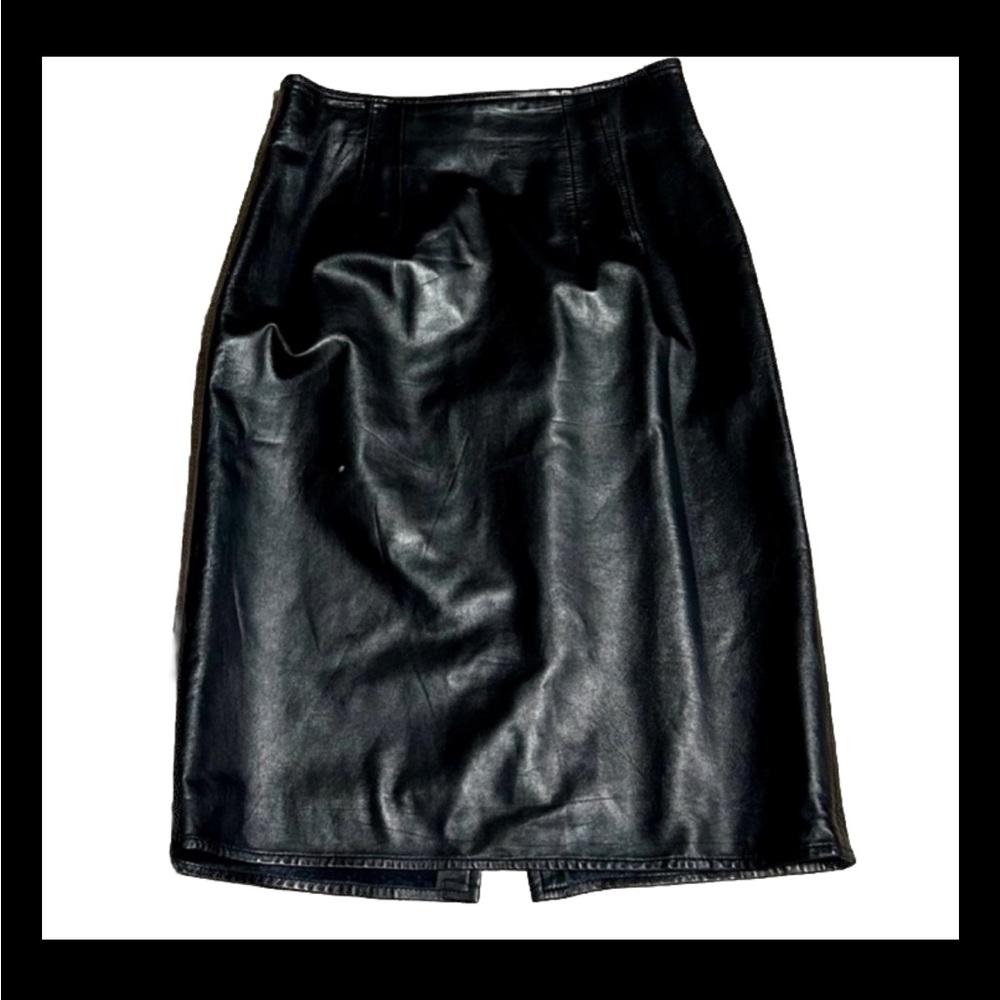 Vintage EREZ Lambskin Leather Pencil Skirt